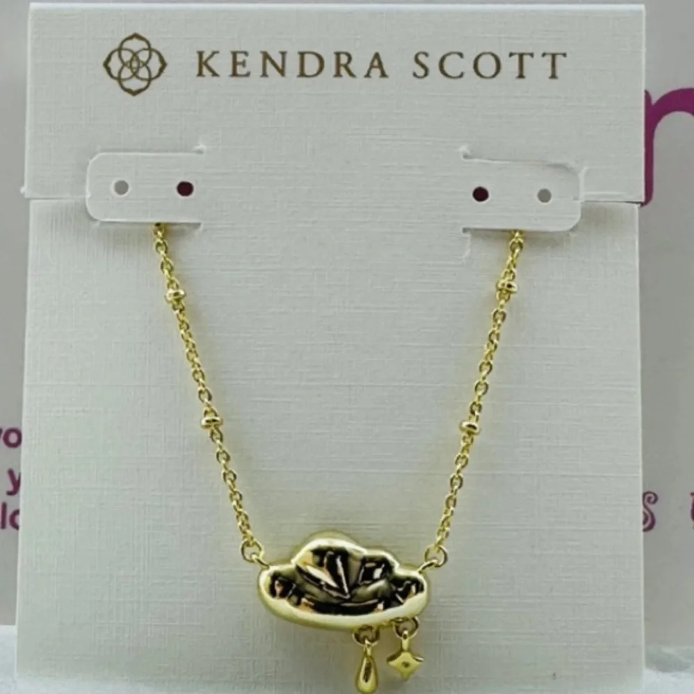Kendra Scott Celeste Cloud Gold Short Pendant Necklace - Picture 2 of 3
